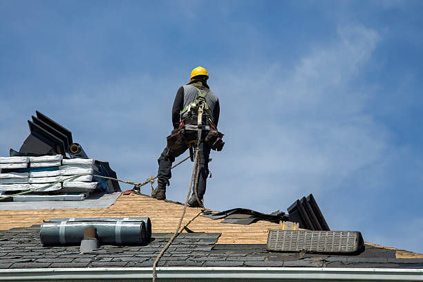 Professional Roofing technician working in Burnt Cabins, PA
